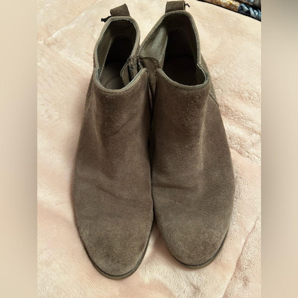 Gray Suede Booties - image 1